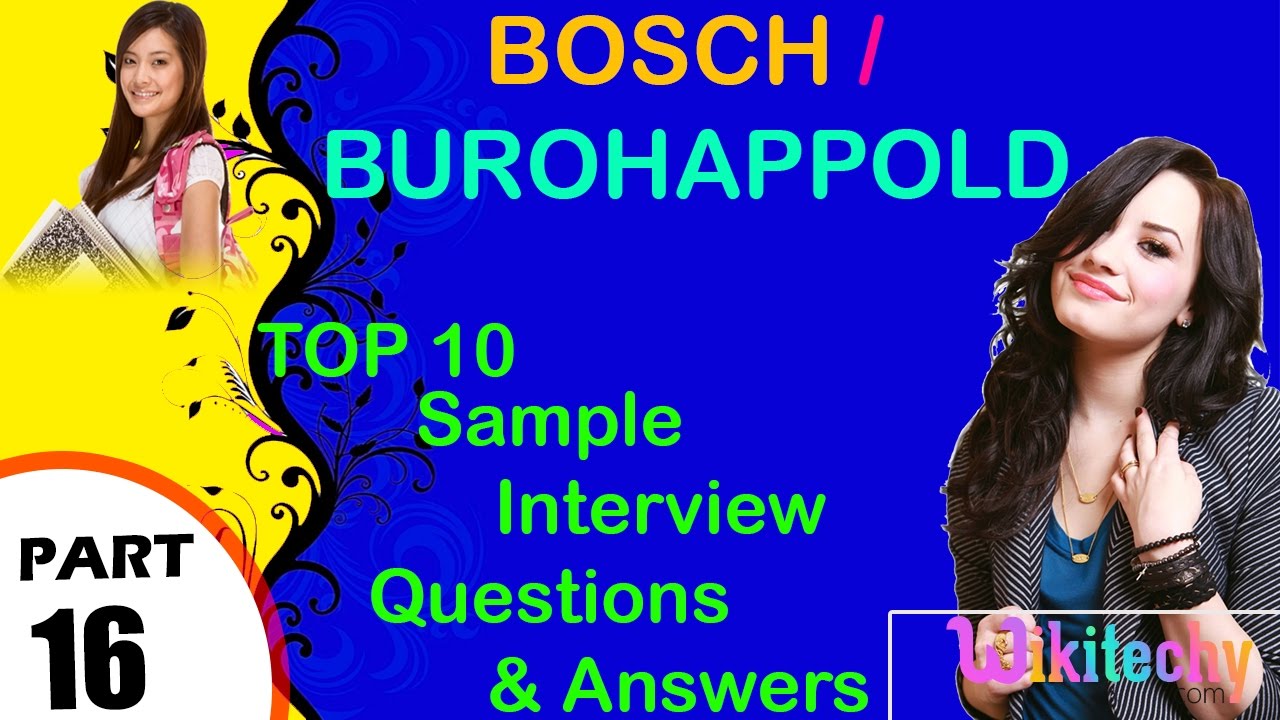 bosch | burohappold important interview questions and answers for freshers