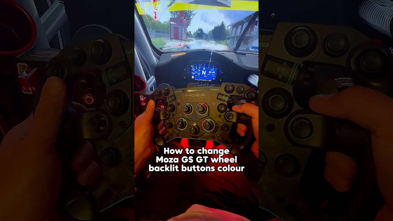 How to change Moza GS GT wheel backlit buttons colours #simracer #simracingsetup #mozaracing