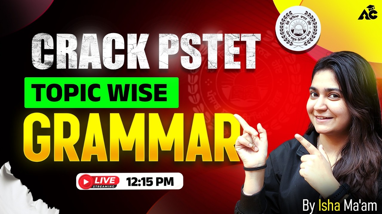 Crack PSTET 2026 | Topic Wise Grammar Class by Isha Ma’am