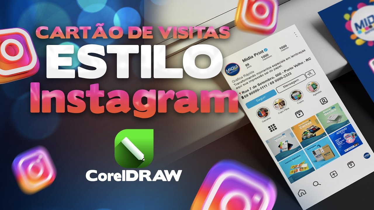 Como Fazer um Cartão de Visitas Estilo Feed do Instagram | Passo a Passo Criativo 📱