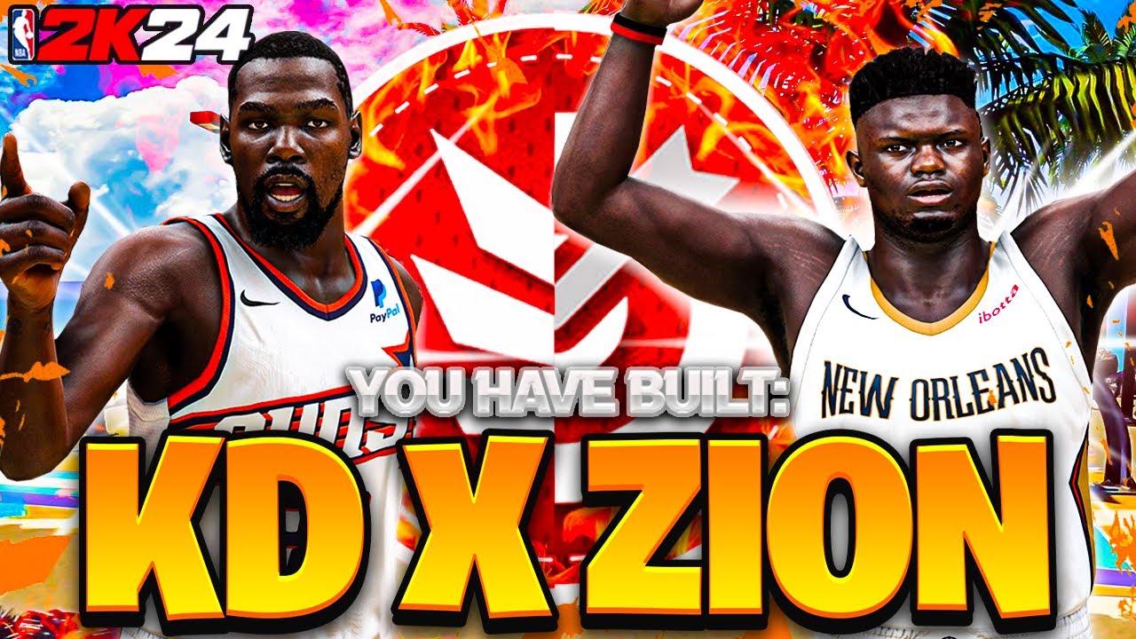 *NEW* KEVIN DURANT x ZION WILLIAMSON BUILD NBA 2K24 NEXT GEN! BEST BIG MAN POWER FORWARD BUILD 2K24!