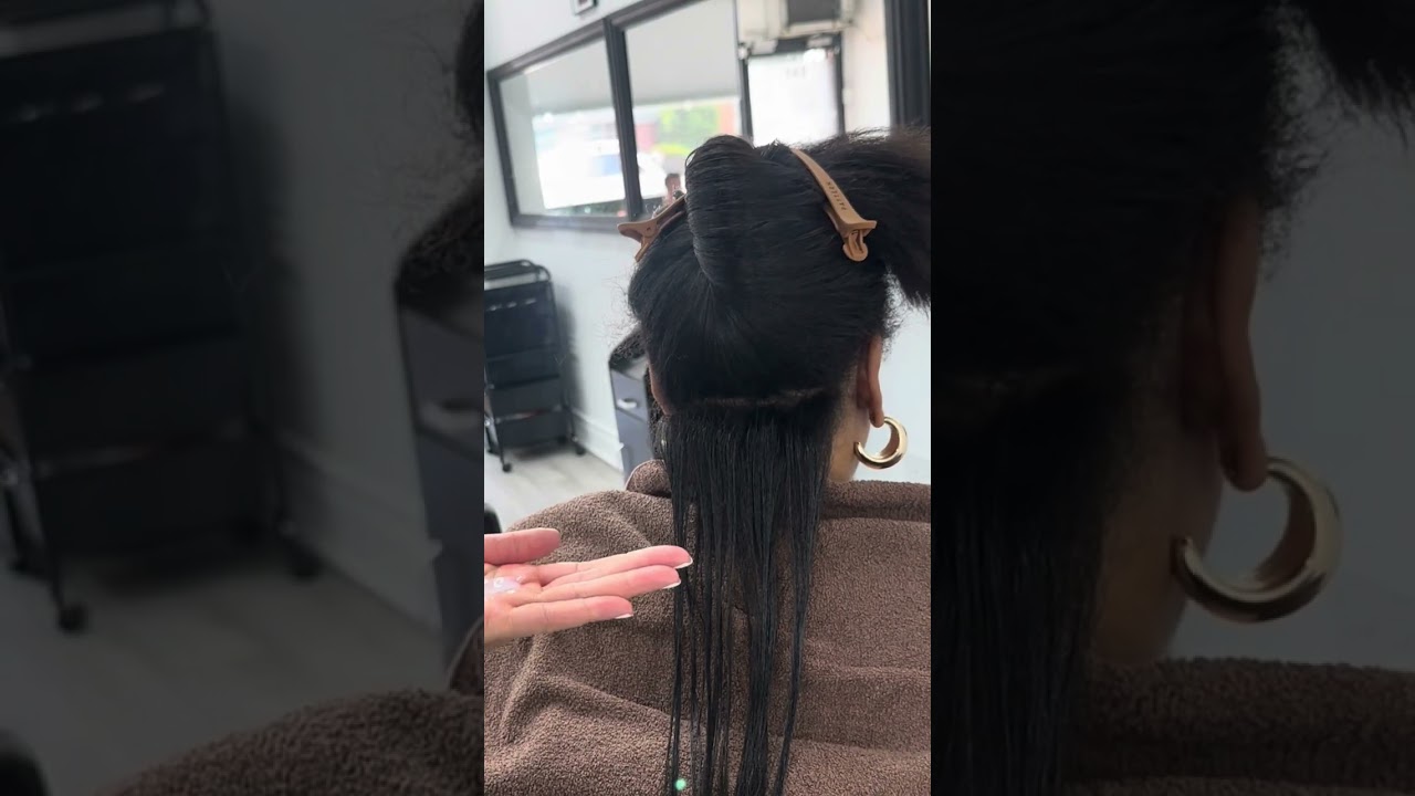 Mixing a cream & a gel... Say what?! takes this silk press from straight to juicy twist out with the