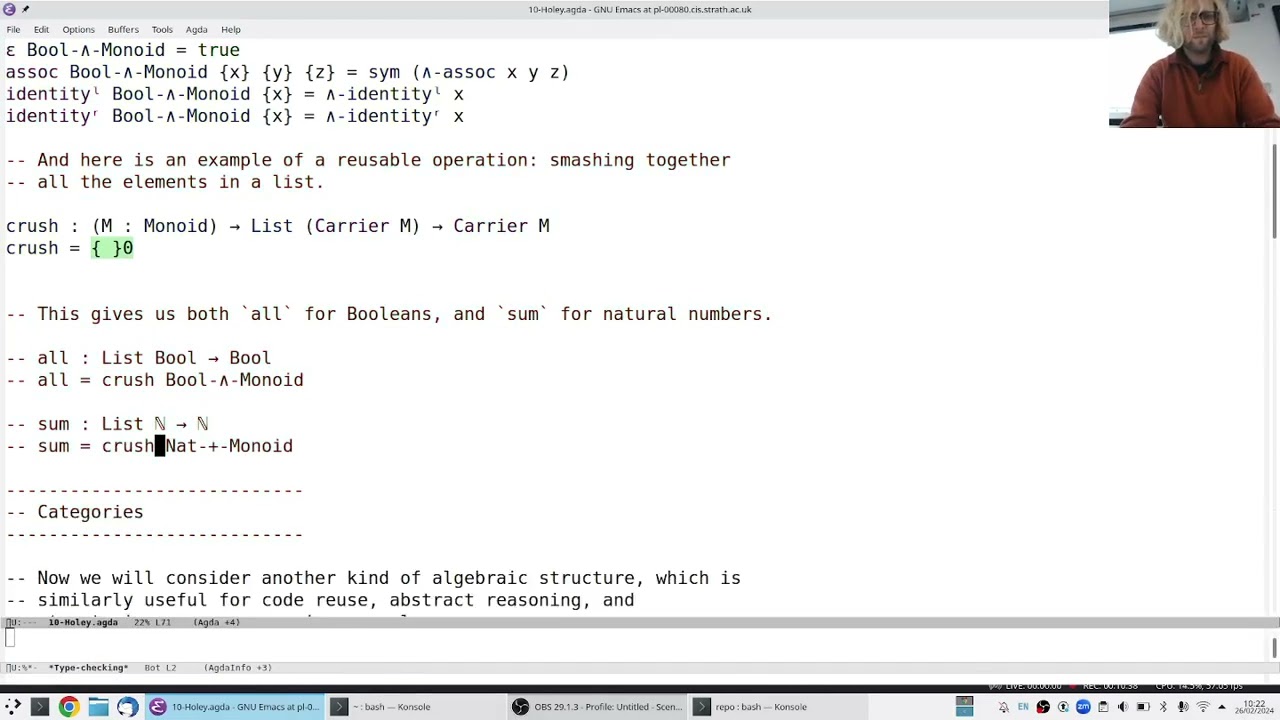 Lecture 13: Monoids and categories