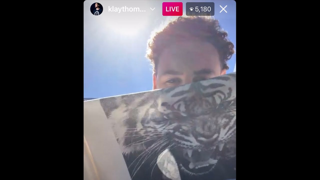 Klay Thompson Riding His Boat Through The Bay Area On IG Live!