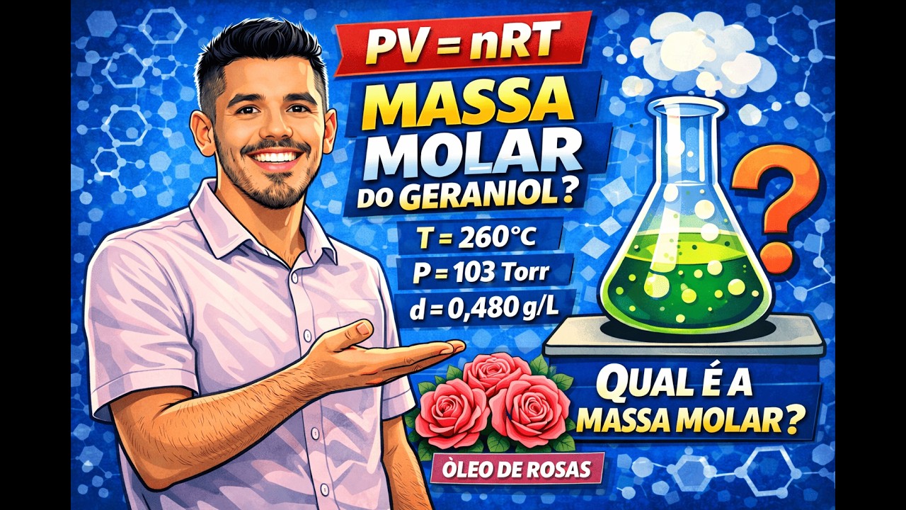 Como calcular a massa molar do Geraniol #mol #química #estudosenem #descomplica 