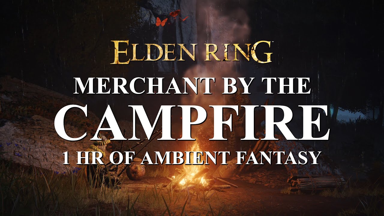 Ambient Elden Ring | Merchant by the Campfire | 4K Fantasy Ambience