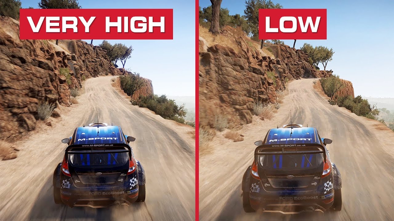 🔥 WRC 7 - PC Very High vs Low Graphics Comparison 4K