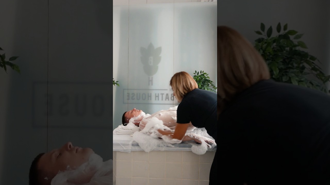 Soap massage at The Bath House 🧼 #banya #belgravia #london #spa #easterneuropean #shortsvideo