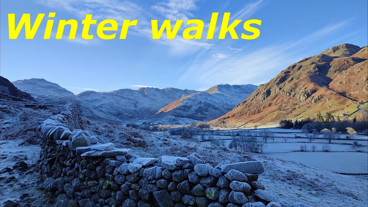 Winter walks in Langdale, Cumbria, UK