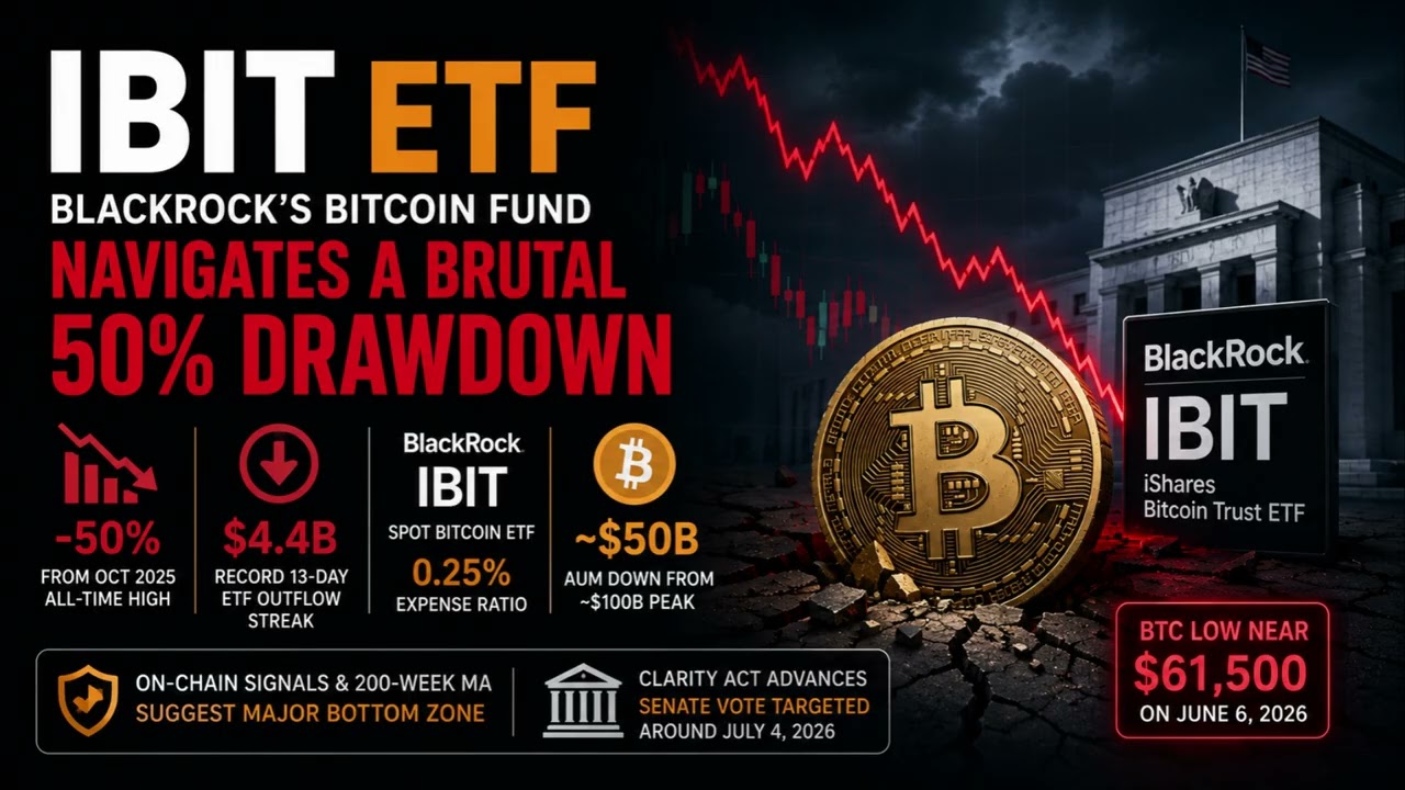 IBIT ETF: Биткоин-фонд BlackRock переживает жесткую просадку в 50% в 2026 году