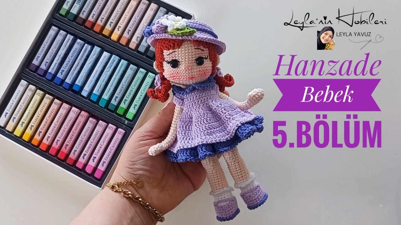 Amigurumi Hanzade Bebek 5.bölum ayakkabı saç tokası yapımı 💜🌸