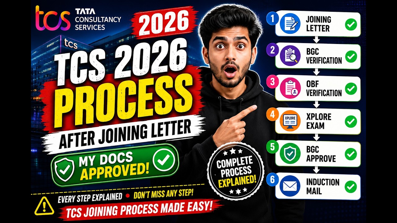 Got TCS Joining Letter? Next Steps Joining After  Letter (Xplore, BGC, OBF)