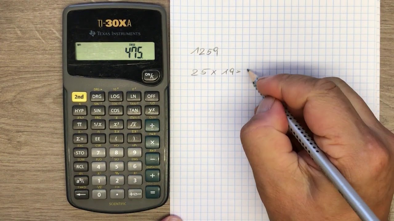 Erklärung Taschenrechner TI 30XA