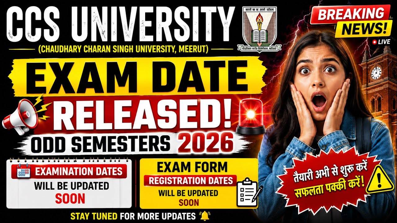 😱Exam date released for Odd semester😳,CCS University Meerut #ccsu #bsc #BA #bcom #3rdsemexam  