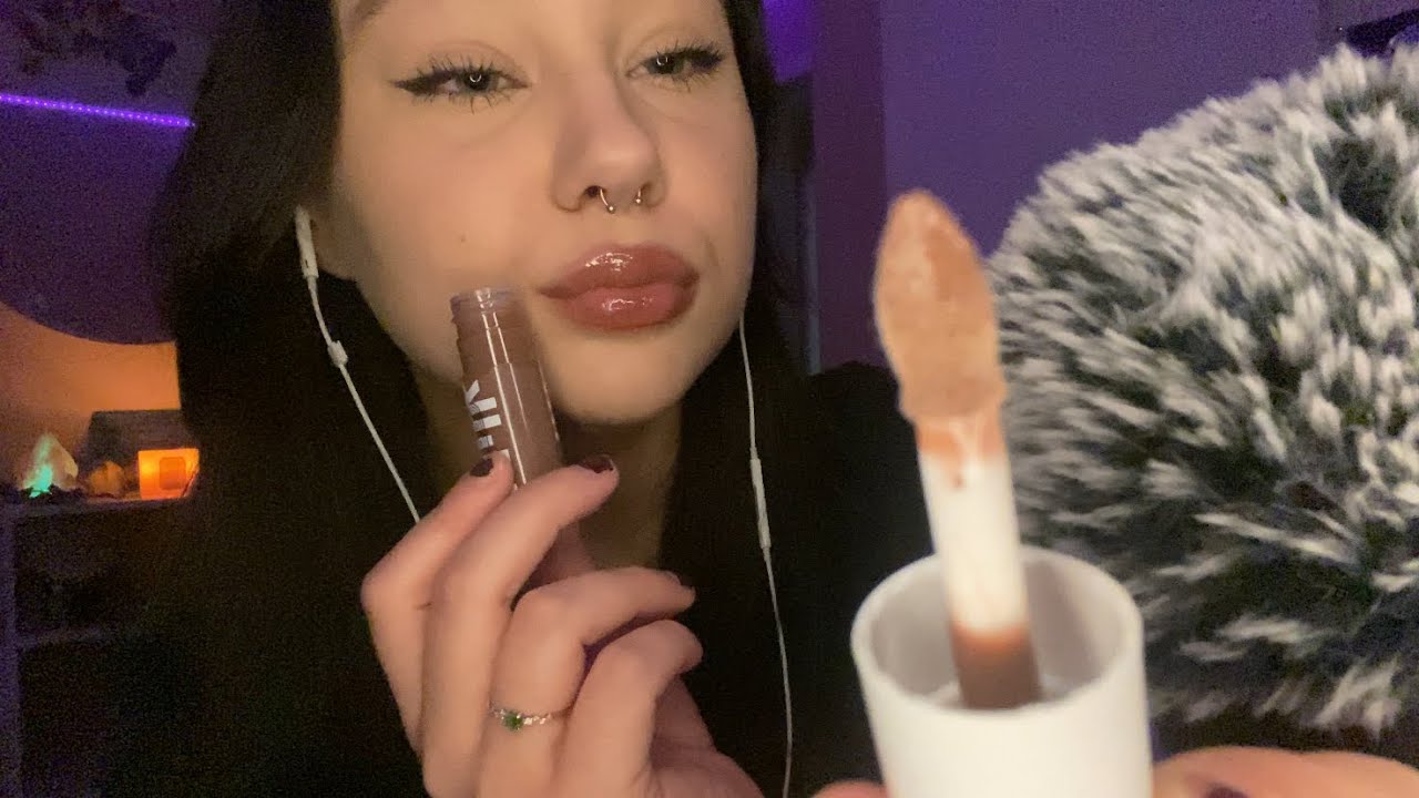 ASMR Lipgloss Application (Mouth Sounds, Rambles)