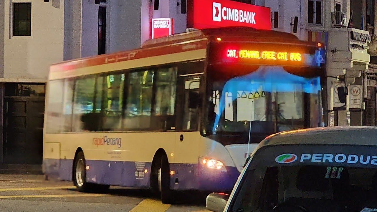 {檳城免費車}Rapid Penang 路線CAT由Jetty前往Komter#循環線