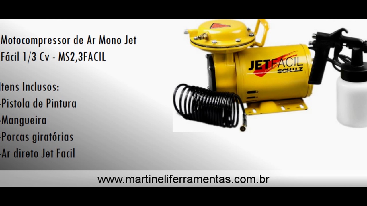 Compressor de Ar Direto Jet F&aacute;cil 40LB Bivolt - Schulz