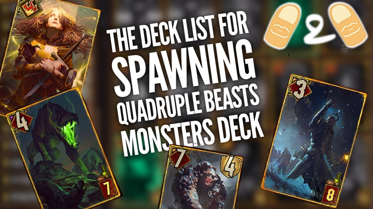Gwent Mobile Competitive Monsters Deck List with The Beast Saer Qu’an Caranthir Guide Tips Tricks