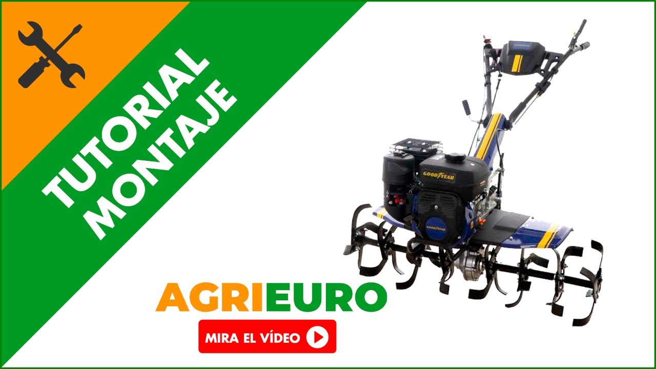 Montaje Motoazada Goodyear de gasolina GY 1000TL - fresa cm 100 - cambio marchas 3+1
