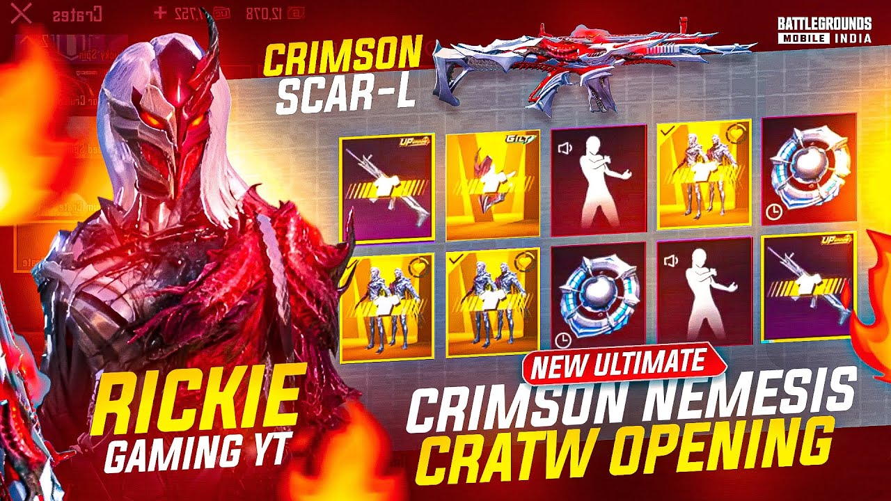 😱CRIMSON NEMESIS QUANTUM STORM ULTIMATE SET CRATE OPENING ! 🔥BGMI🔥