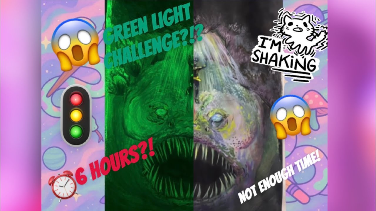 I Painted an Anglerfish Leviathan Under ONLY Green Light (6 Hour Art Challenge)