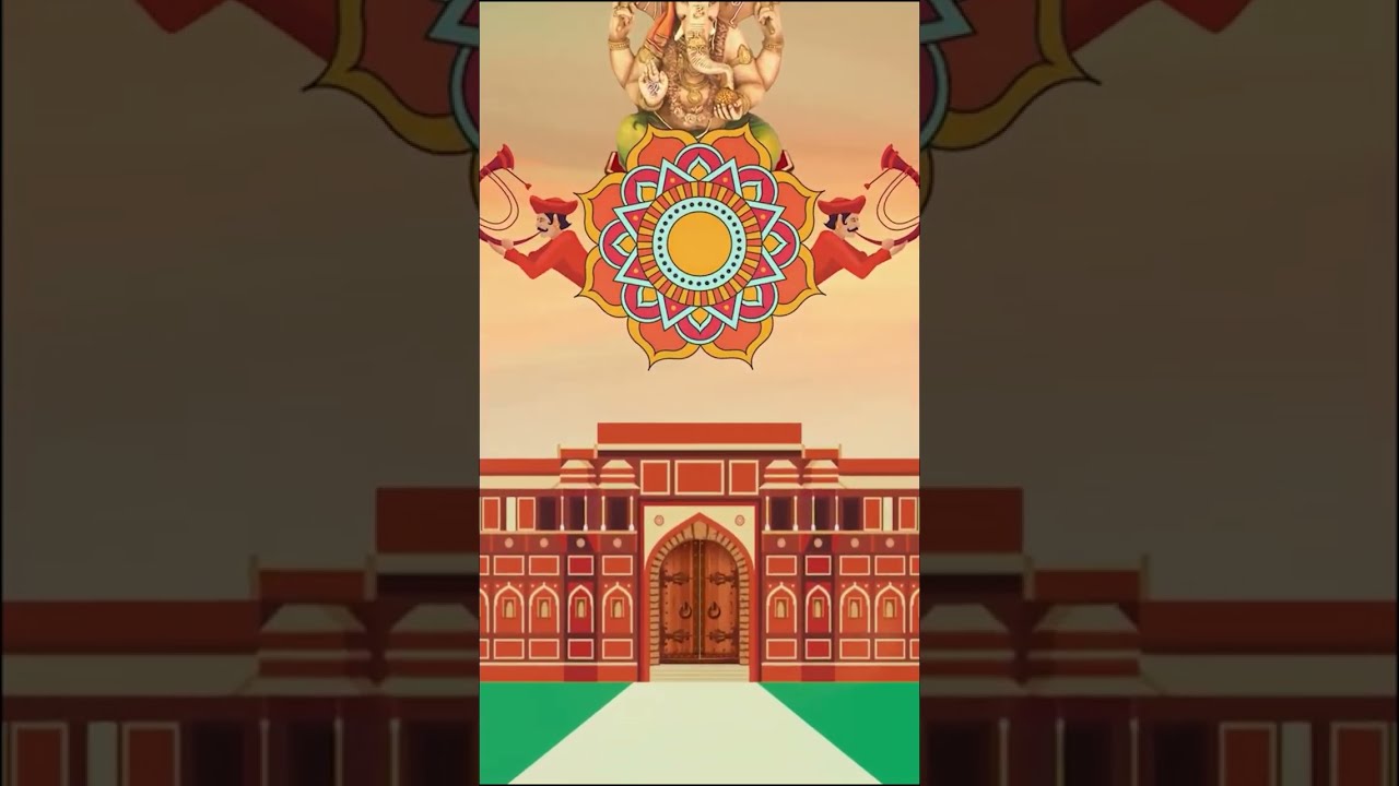 Rajasthani Wedding Invitation blank template | Marwadi Wedding Invitation | Rajasthani Invitation