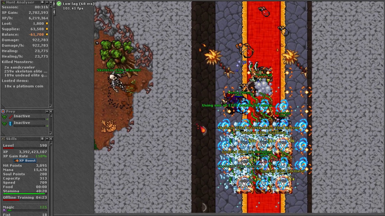 Tibia Elite Skeletons 4x Voc Hunt