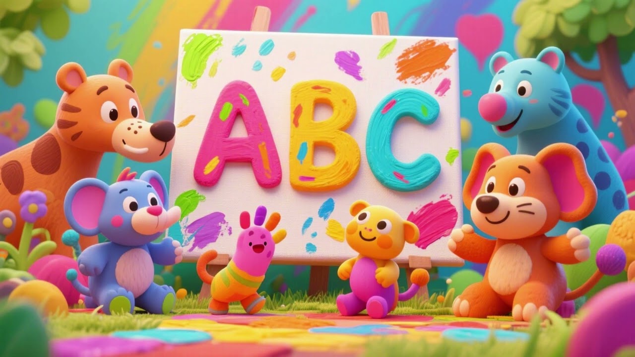 Finger Paint Animal ABC | Nursery Rhymes & Kids Song | Learn Alphabet & Animals for Toddlers