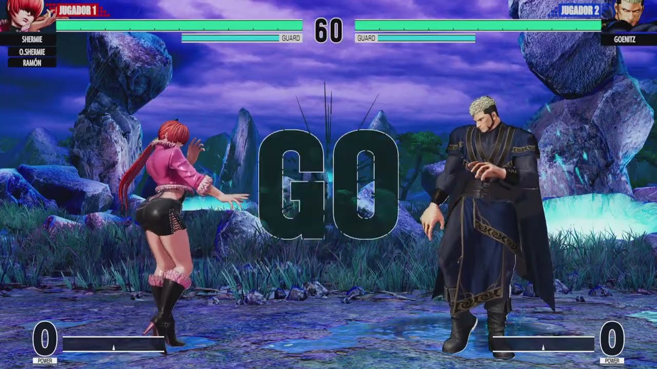 KOF XV vs Goenitz boss challenge using only Shermie