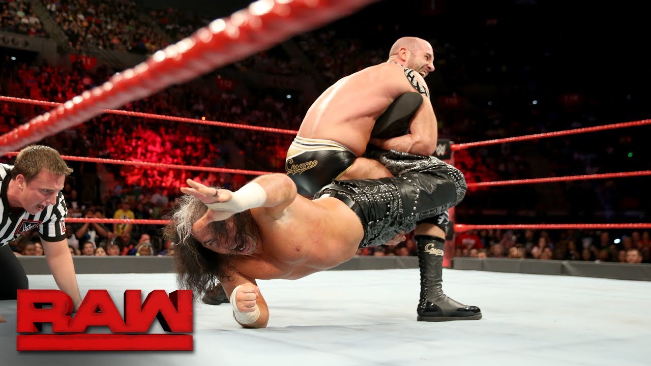 Сезаро и Шеймус против The Hardy Boyz - командный матч за титул чемпиона Raw 2-из-3: Raw, 12 июня...