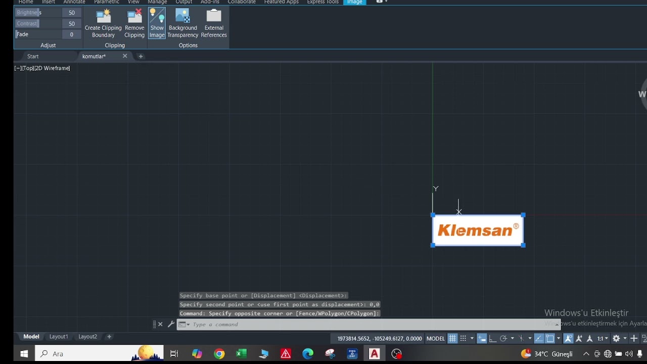 attach komutu (autocad e resim ekleme)