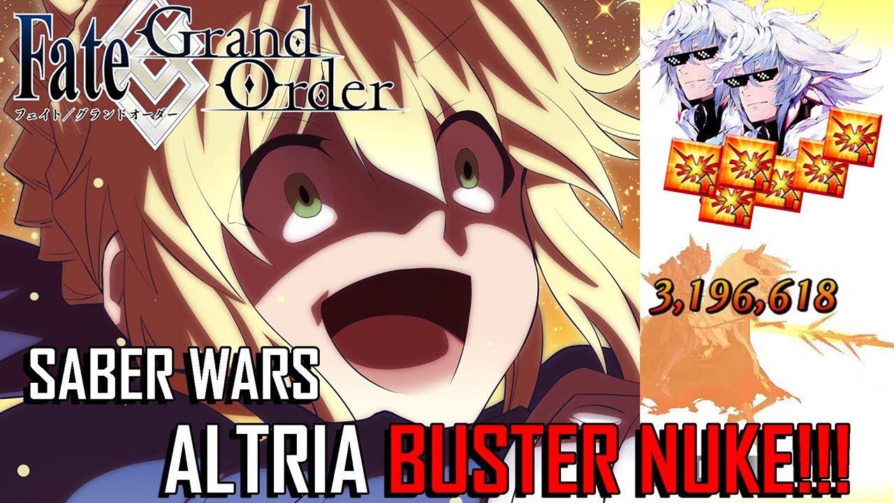 [FGO NA] Saber Altria Buster Nuke - 3,196,618 damage!
