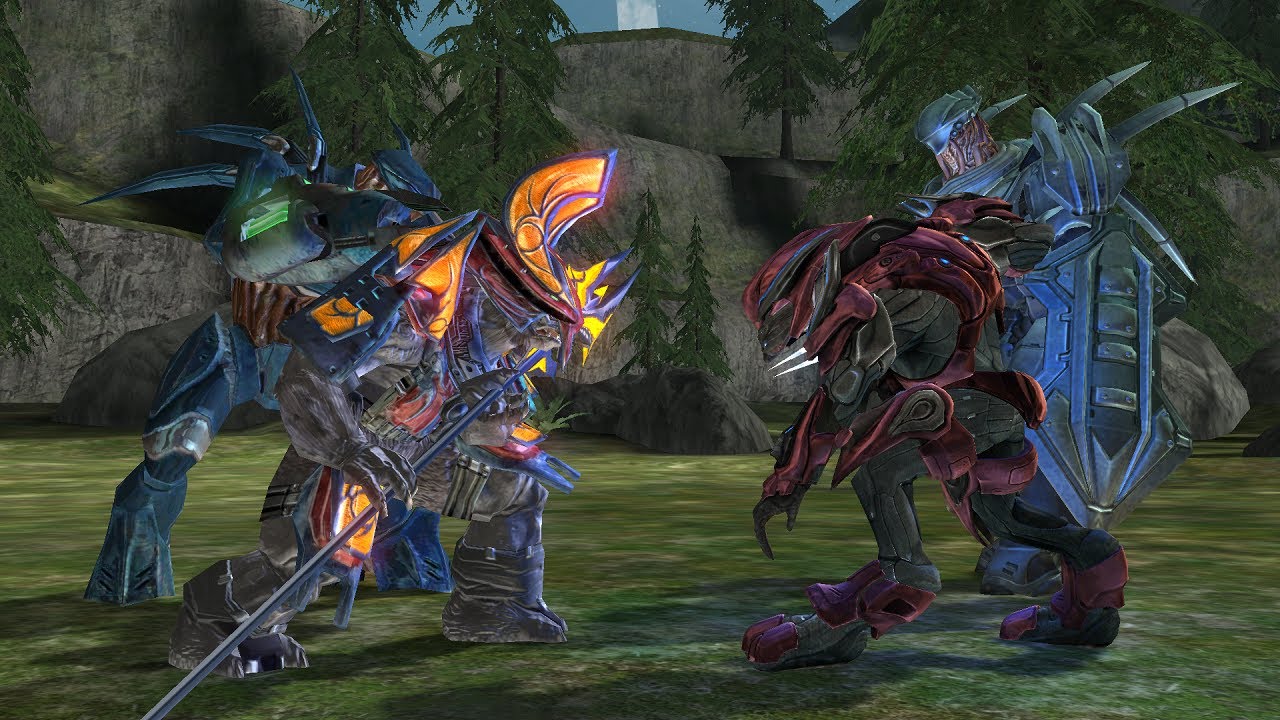 Halo 2 Brutes and Hunters VS. Halo Reach Elites and Hunters