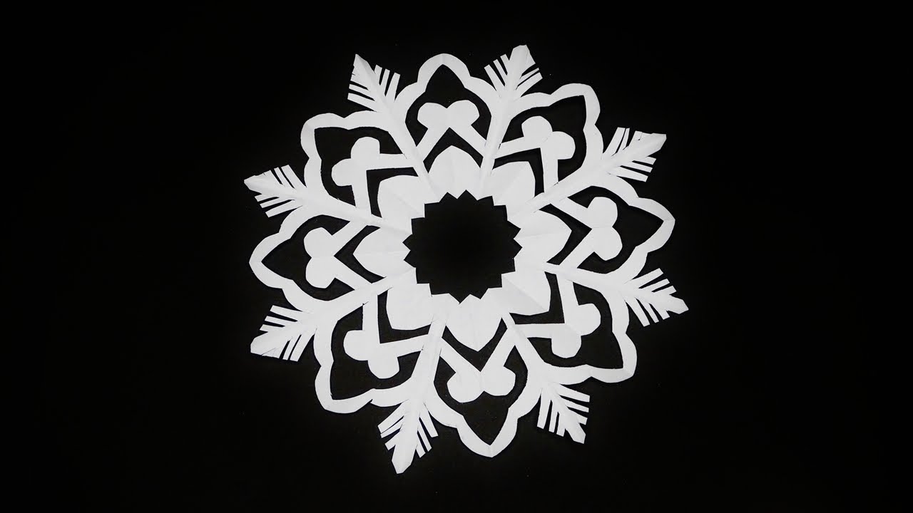 Easy Paper Snowflakes - How to make Snowflakes out of Paper (1699)