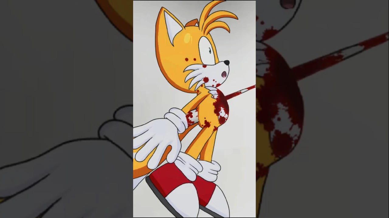 Tails got stabbed Animation #sonic #sonicthehedgehog #supertails #tails #shorts #sonic #sonicexe