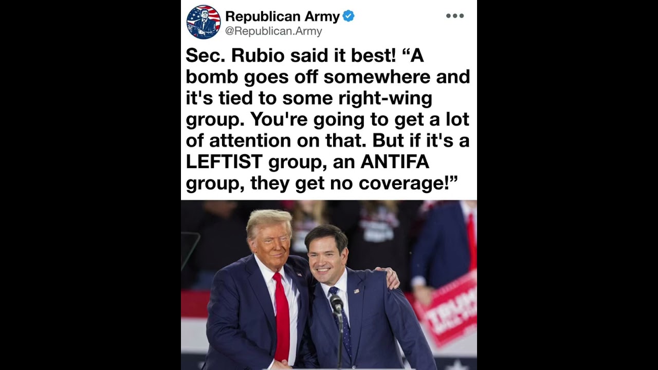 Secretary Rubio Stated That a Bomb Tied to a Right Wing Group Receives Significant Attention...