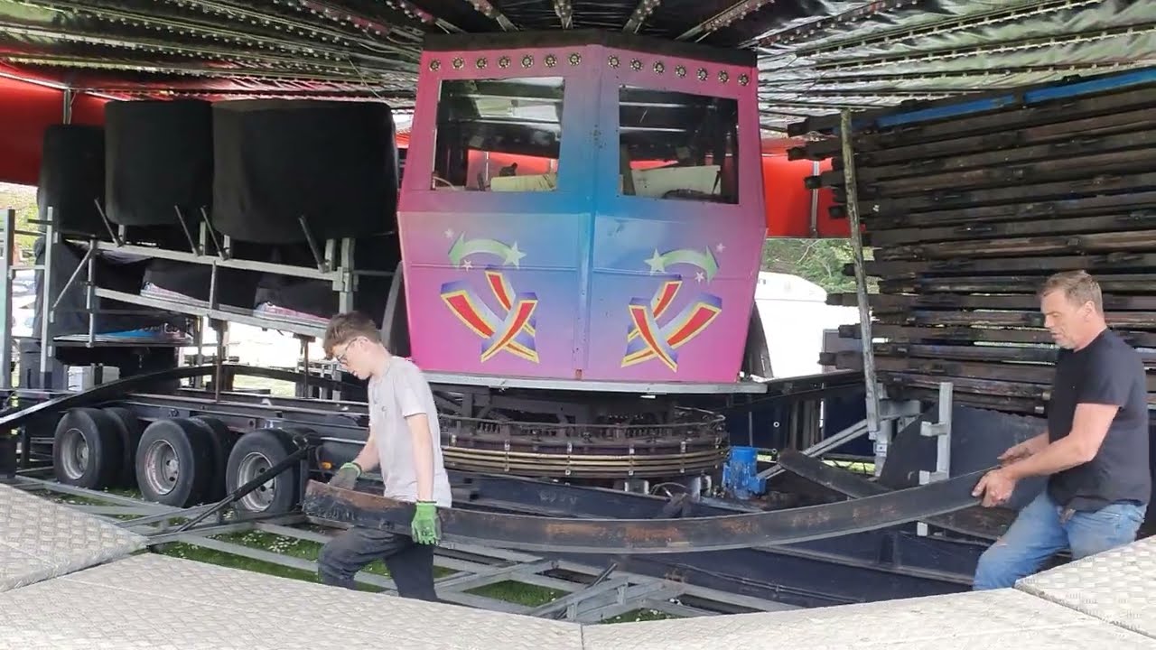 B.Cole & Sons Waltzer Build Up Pt.7 Kings Park Bournemouth May 2024 #funfair #fairground