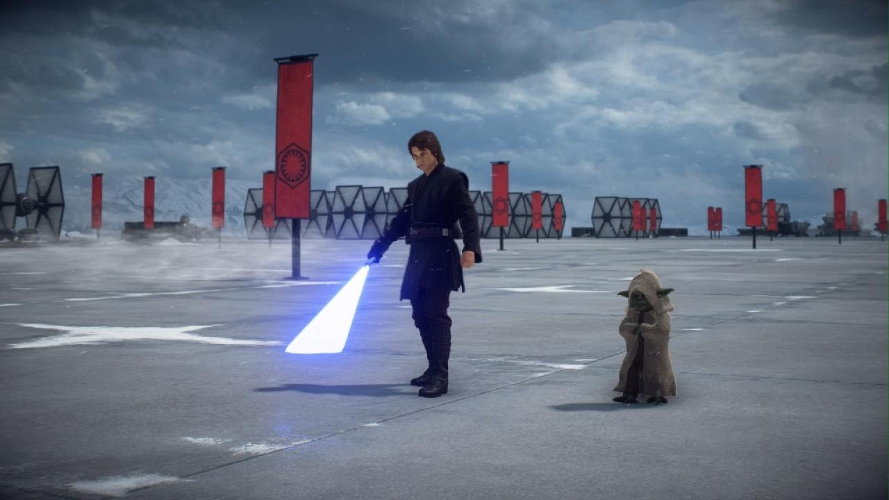 STAR WARS Battlefront II max kylo vs anakin and yoda victory