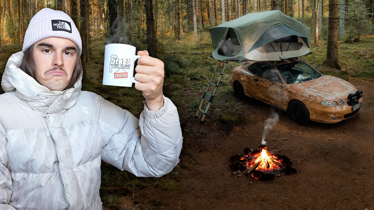 SOPRAVVIVO nell' AUTO-TENDA una NOTTE INTERA! ⛺️
