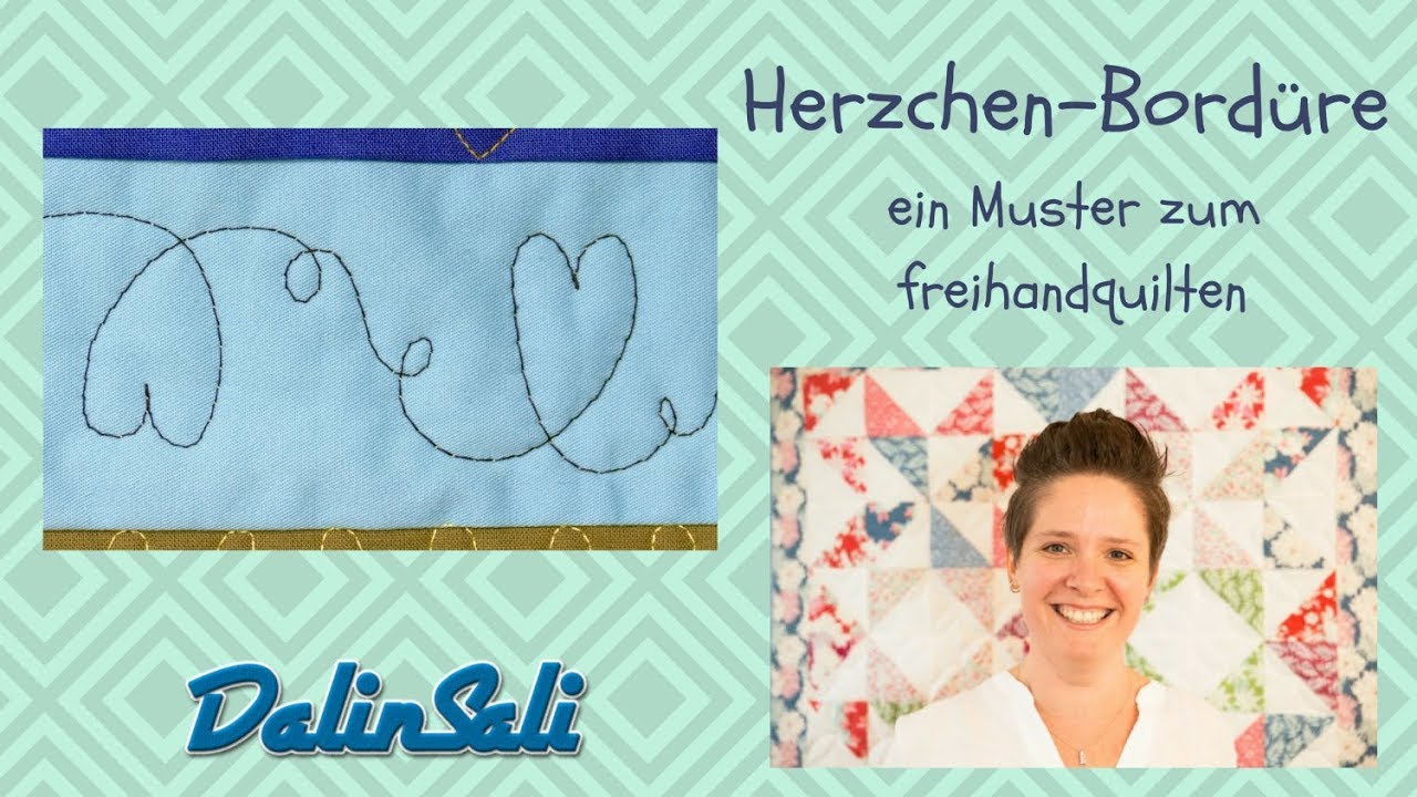 Herzchenborduere - ein Muster zum Freihandquilten