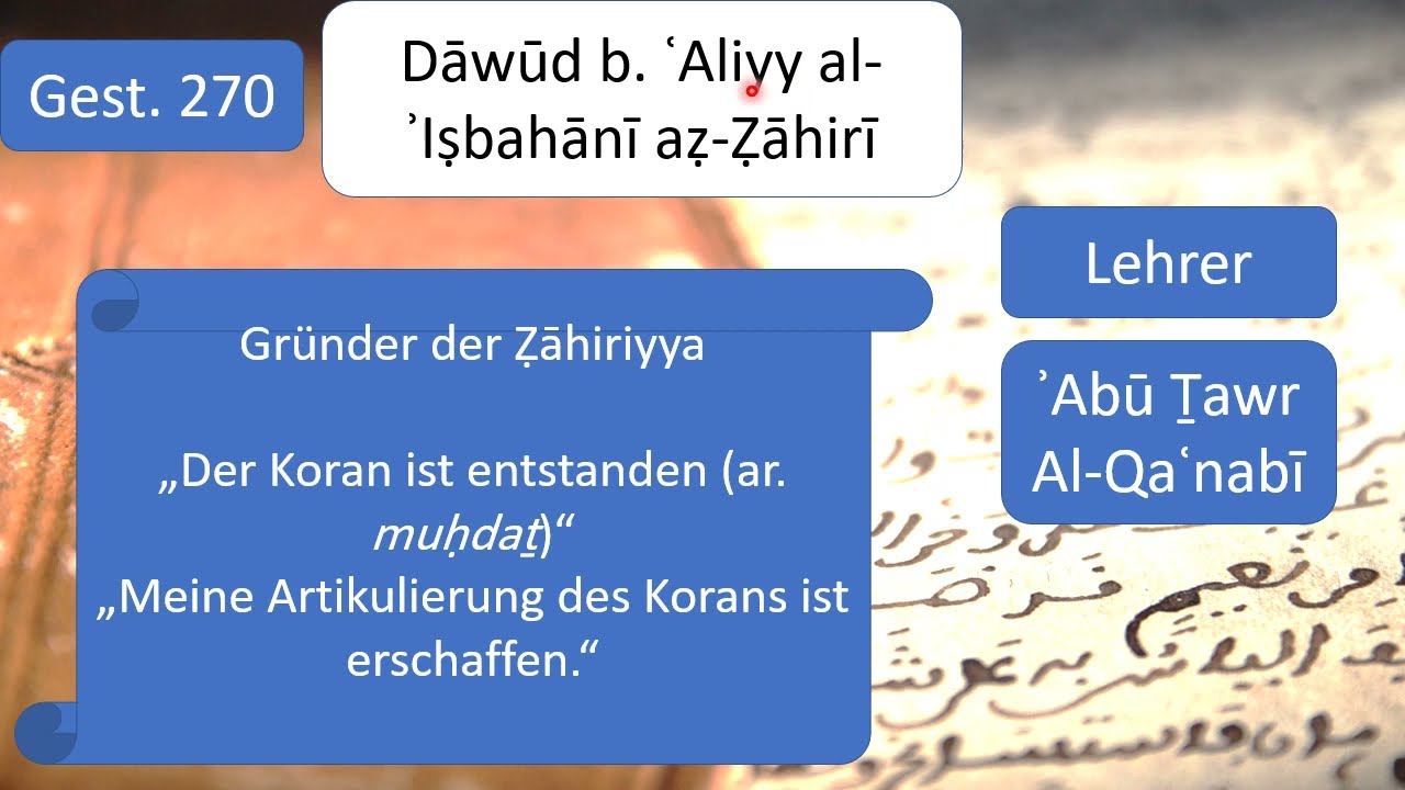 2 Haltung zum kalam und dem Wortlaut des Korans Glaubenslehre von Abu Hatim ar Razi