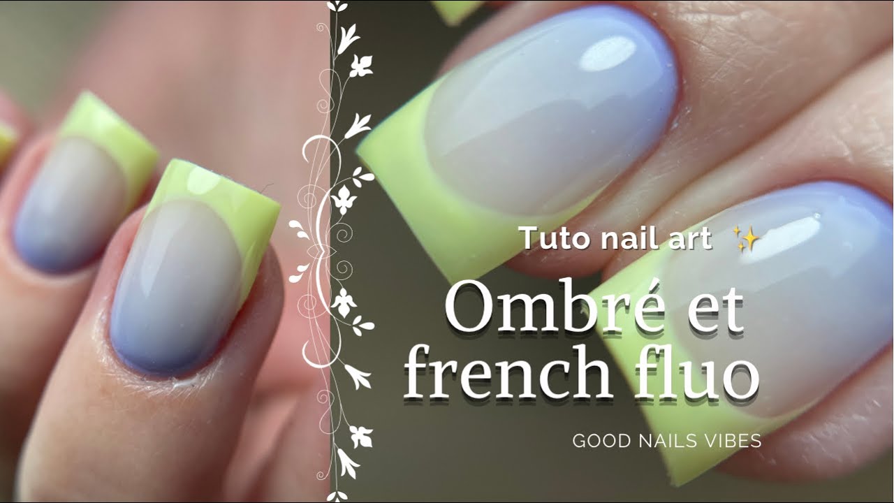 Tuto nail art ombré coloré, french et technique sans limage 🌼
