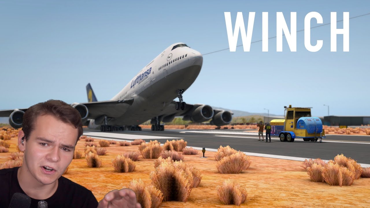 Using A Winch To Takeoff AIRLINERS? Glider Takeoff