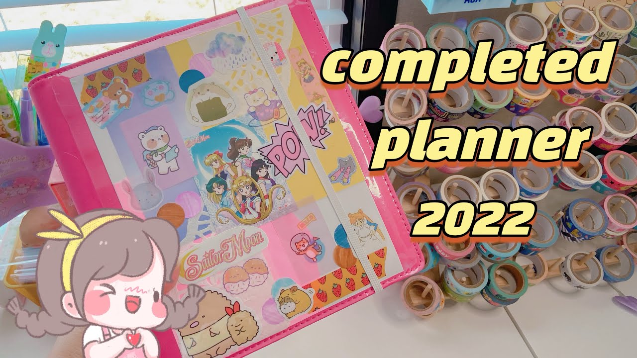 📒completed planner flipthrough 2022 | #plannerflipthrough #planner #kawaii #stationery #planning