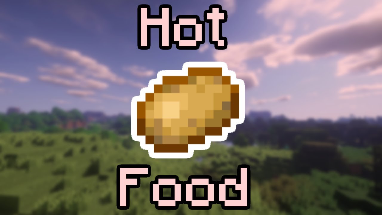 Горячая еда, но каждая строка стихотворения — это предмет Minecraft.