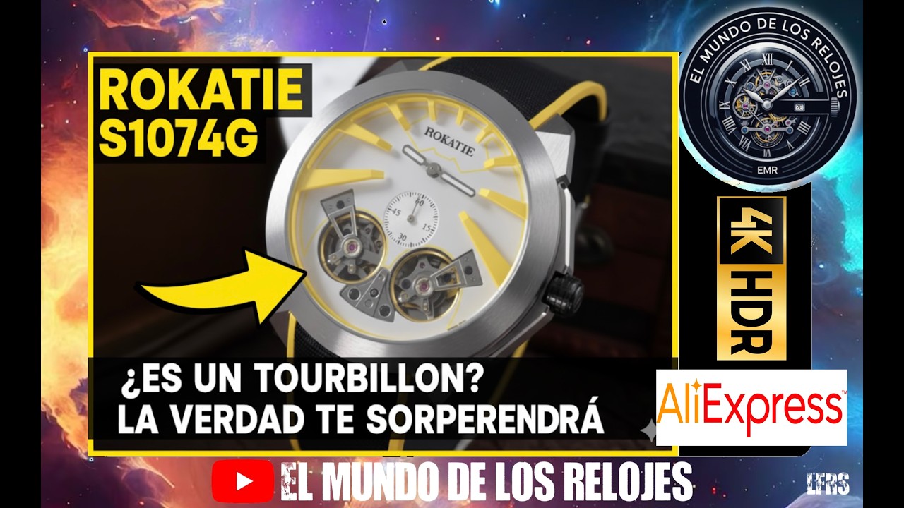 Un DOBLE Volante HIPNÓTICO 😵‍💫 || Unboxing + Reseña Reloj ROKATIE S1074G - #aliexpress 