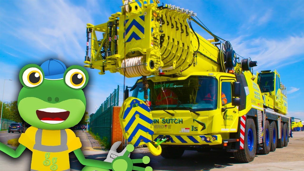 Gecko and the Crane | Gecko's Real Vehicles | Construction Trucks For Kids