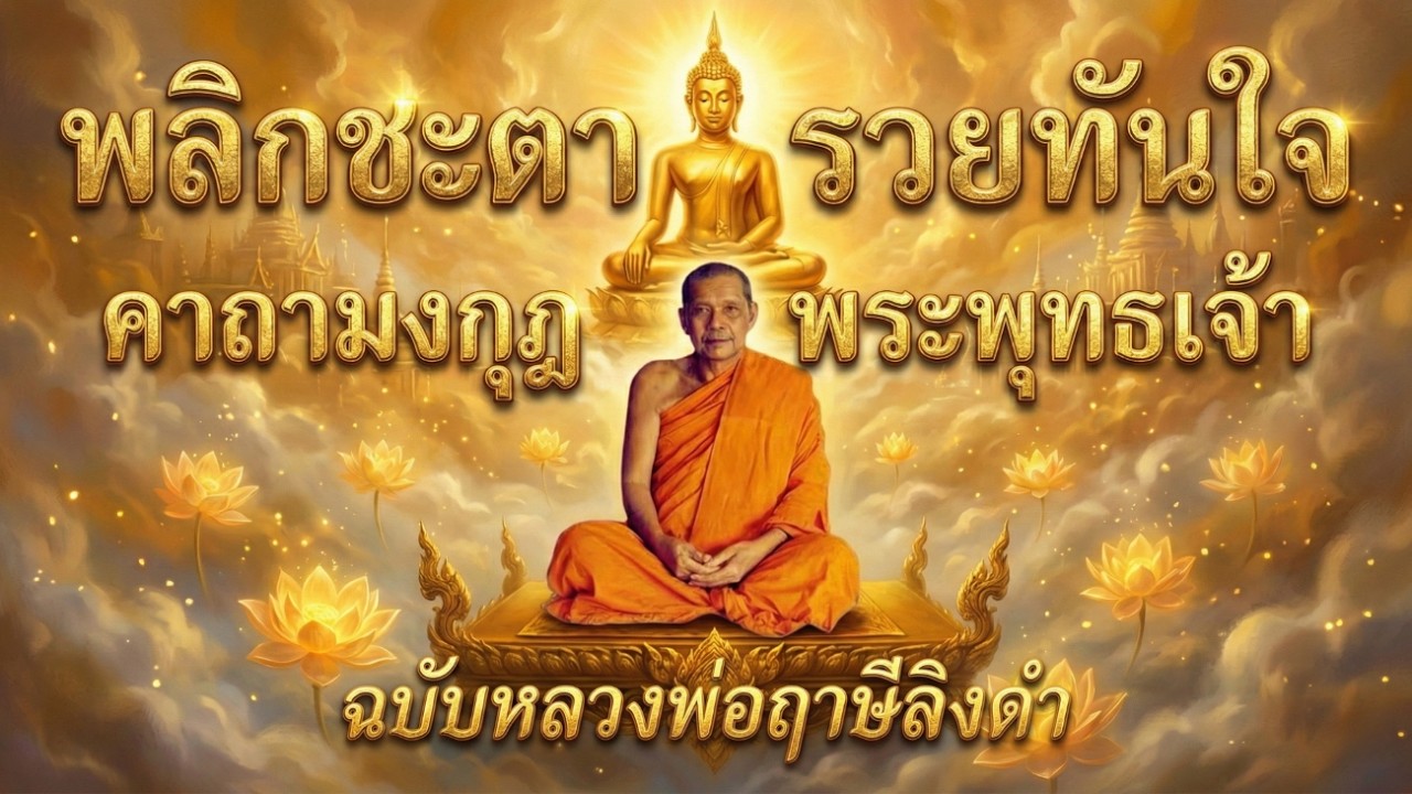 สวดพลิกชะตา รวยทันใจ คาถามงกุฎพระพุทธเจ้า ฉบับหลวงพ่อฤาษีลิงดำ เคล็ดลับเสริมดวงการเงินและสิริมงคล