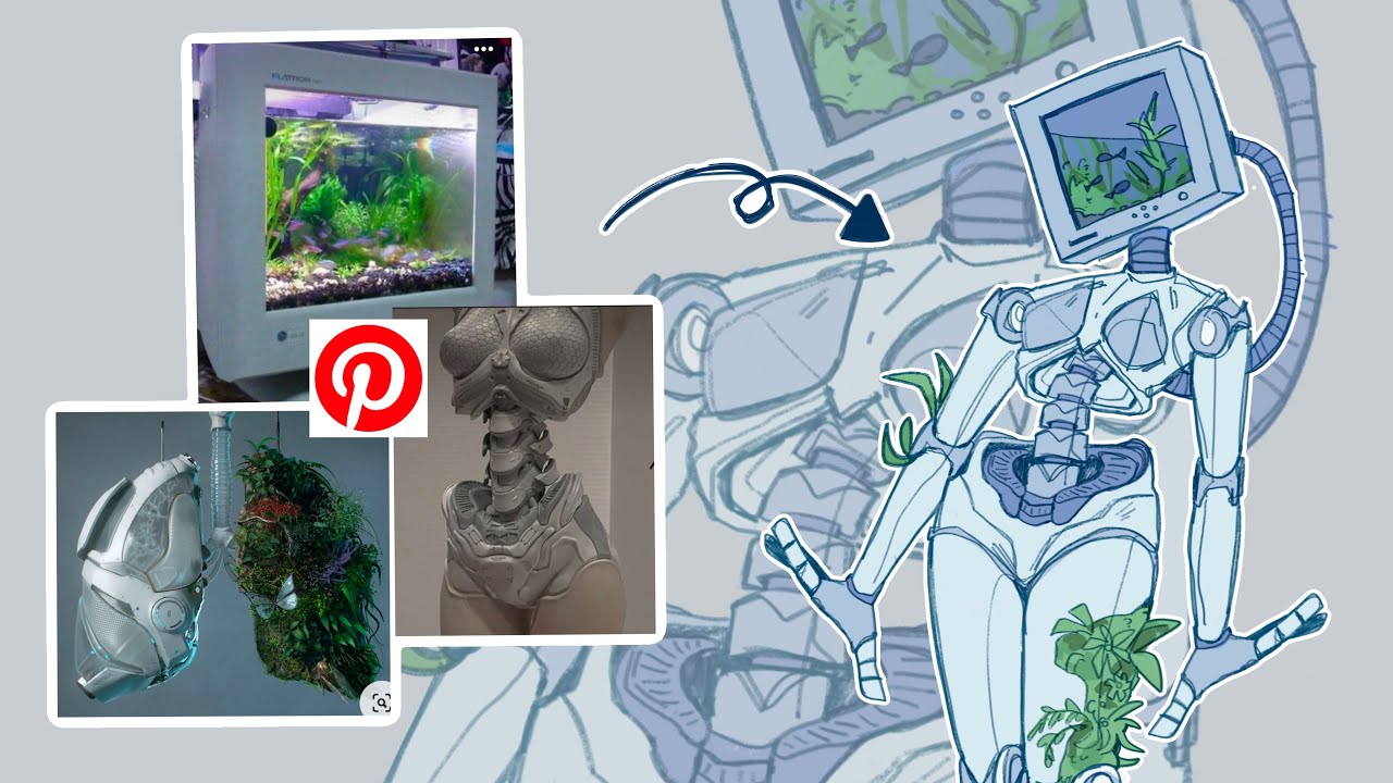 🌱TURNING MY RANDOMLY SAVED PINTEREST IMAGES INTO CHARACTERS 🌱 (character design challenge)