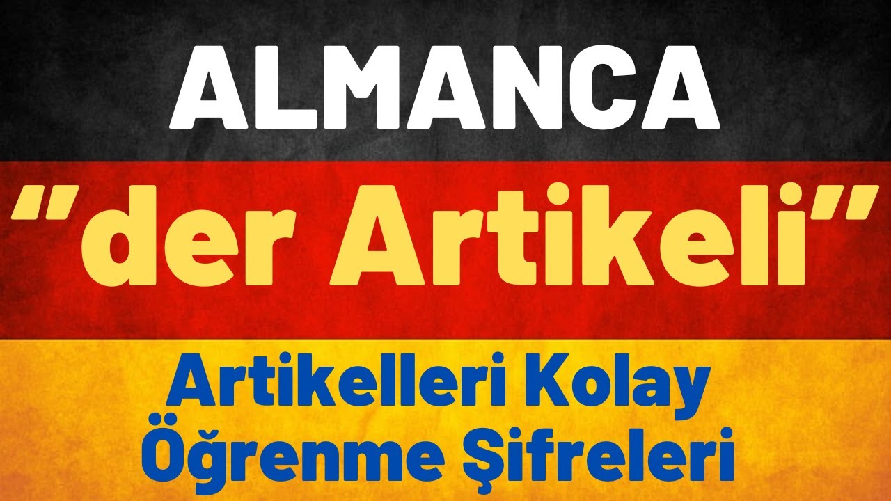 Ders 15 / Almanca A1 Temel Seviye / ''der'' Artikel Kuralları #almancaa1 #almancaöğren #almanya